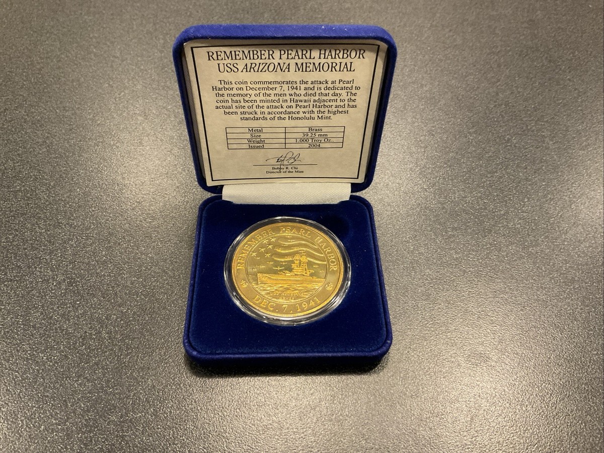 2004 Remember Pearl Harbor - USS Arizona Memorial Brass 1 ounce