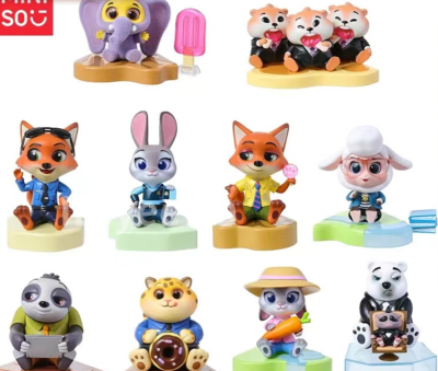 MINISO Zootopia Sit Nicely Series Blind Box Judy Nick Full Set 10