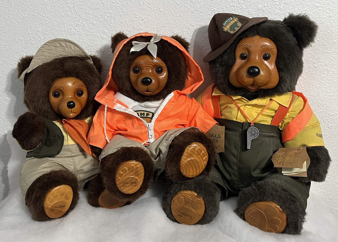 Raikes Bears A Robert Raikes Original Lot Of 3 Camp Grizzly Set