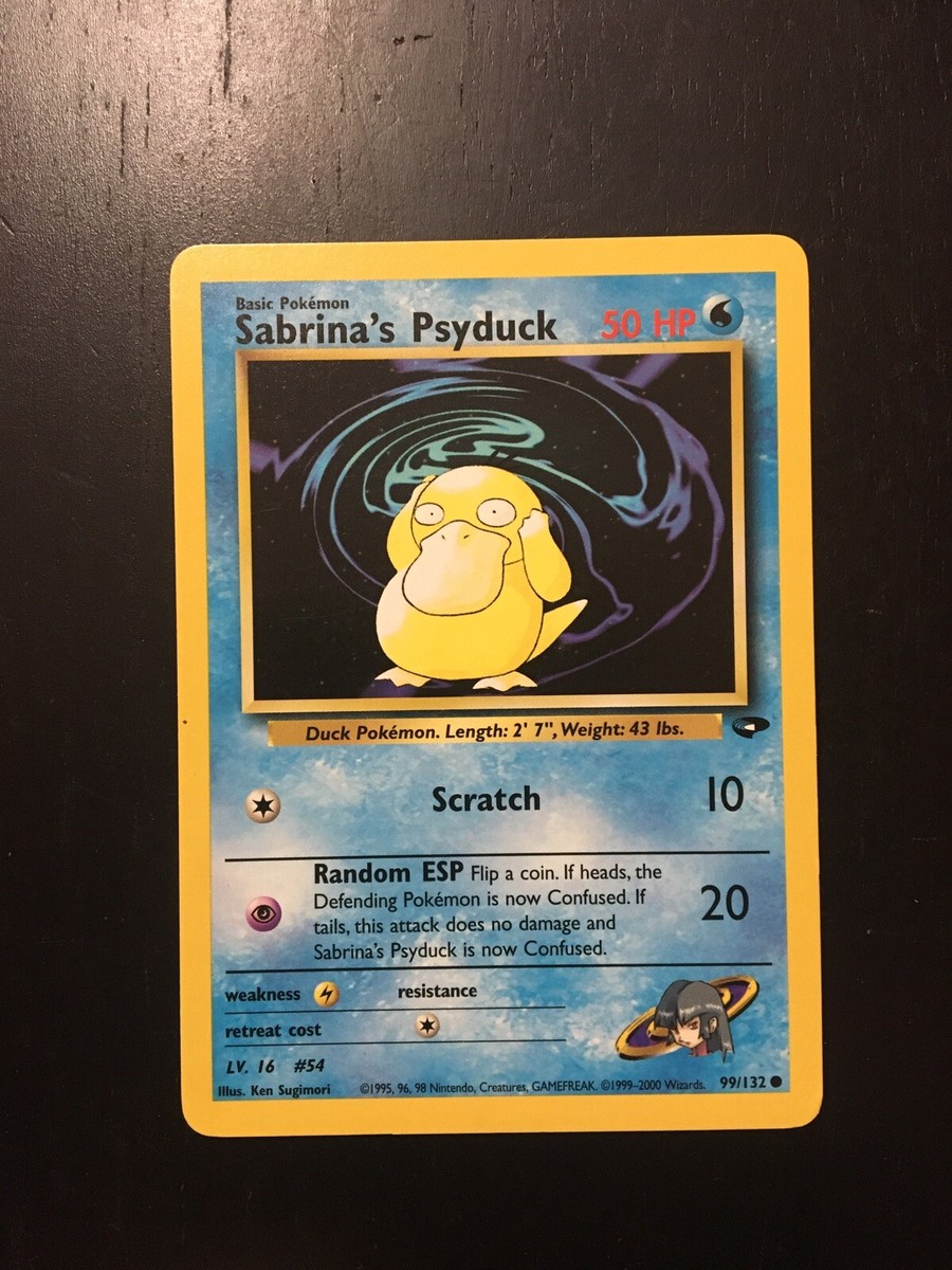 Sabrina's Psyduck 99/132 Gym Challenge Pokemon Card | eBay