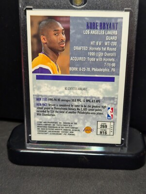1996-97 Topps Finest Kobe Bryant Heirs Gold Rare Rookie RC Lakers