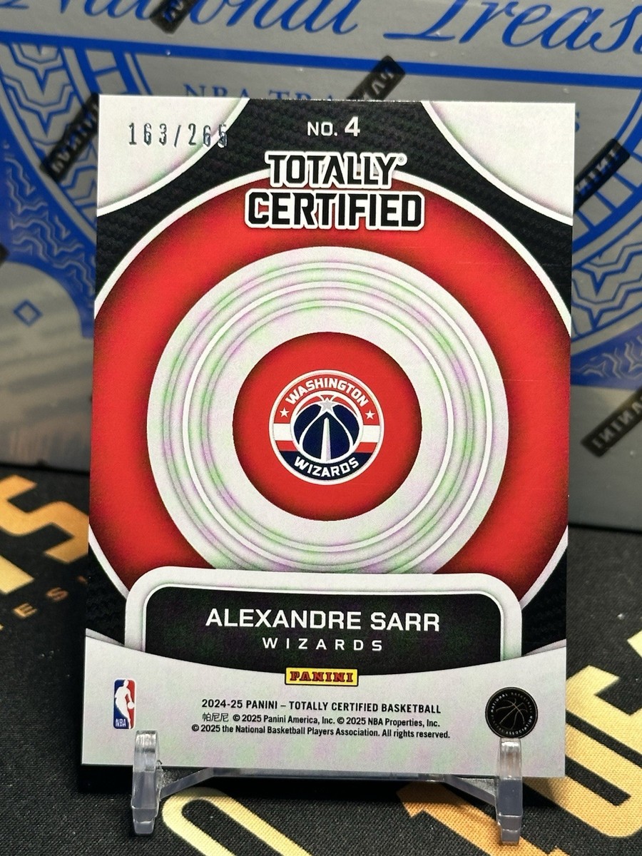 2024-25 Panini Totally Certified On Target Blue 4 Alexandre Sarr