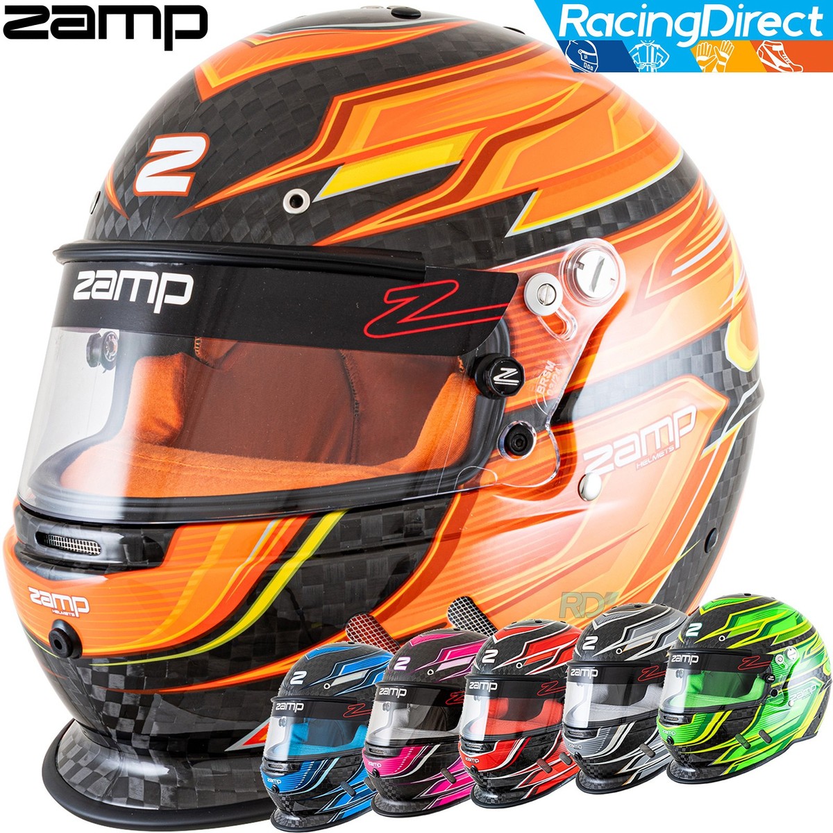 ZAMP - RZ-67D DIRT Racing Helmet | Flo Graphic | Snell SA2025 Auto