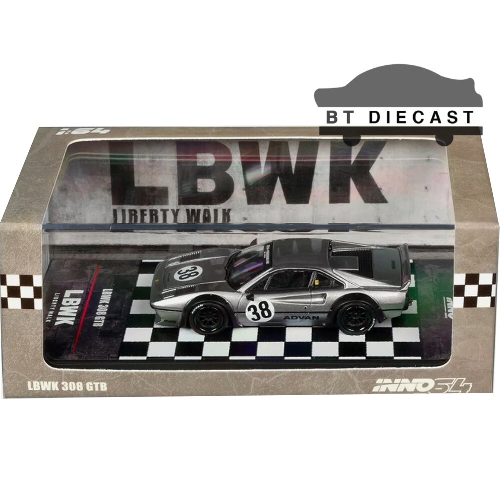 INNO 64 LIBERTY WALK LBWK FERRARI 308 GTB #38 1/64 GREY IN64