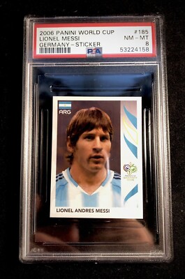 Lionel Messi 2006 Panini World Cup Germany Sticker PSA 8 NM-MT