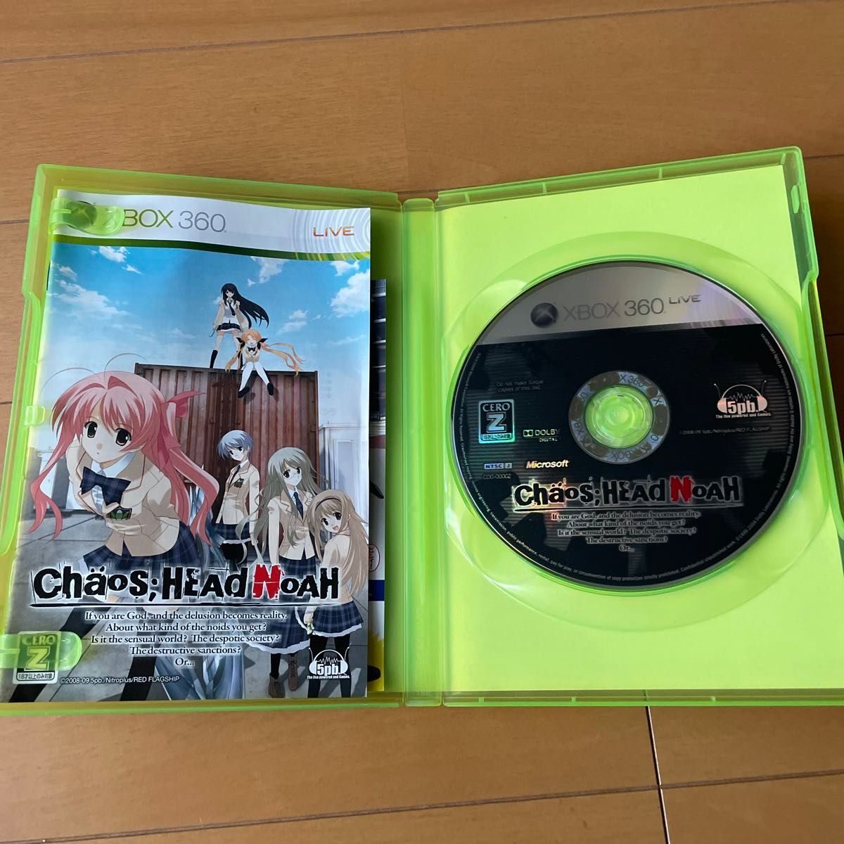 CHAOS HEAD NOAH Microsoft Xbox 360 5pb Adventure Game CDD-00002 w