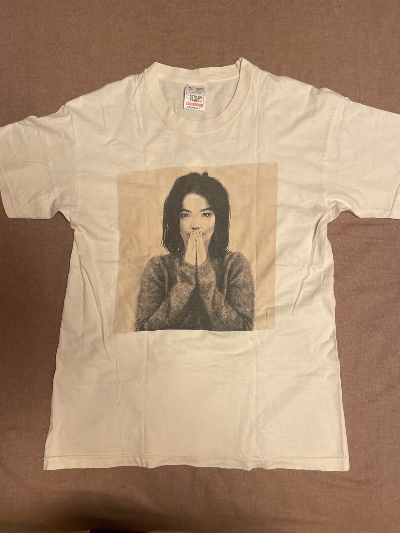 Used Bjork 90s Screen Stars T-Shirt M Beige ? Vintage Music Tee | eBay