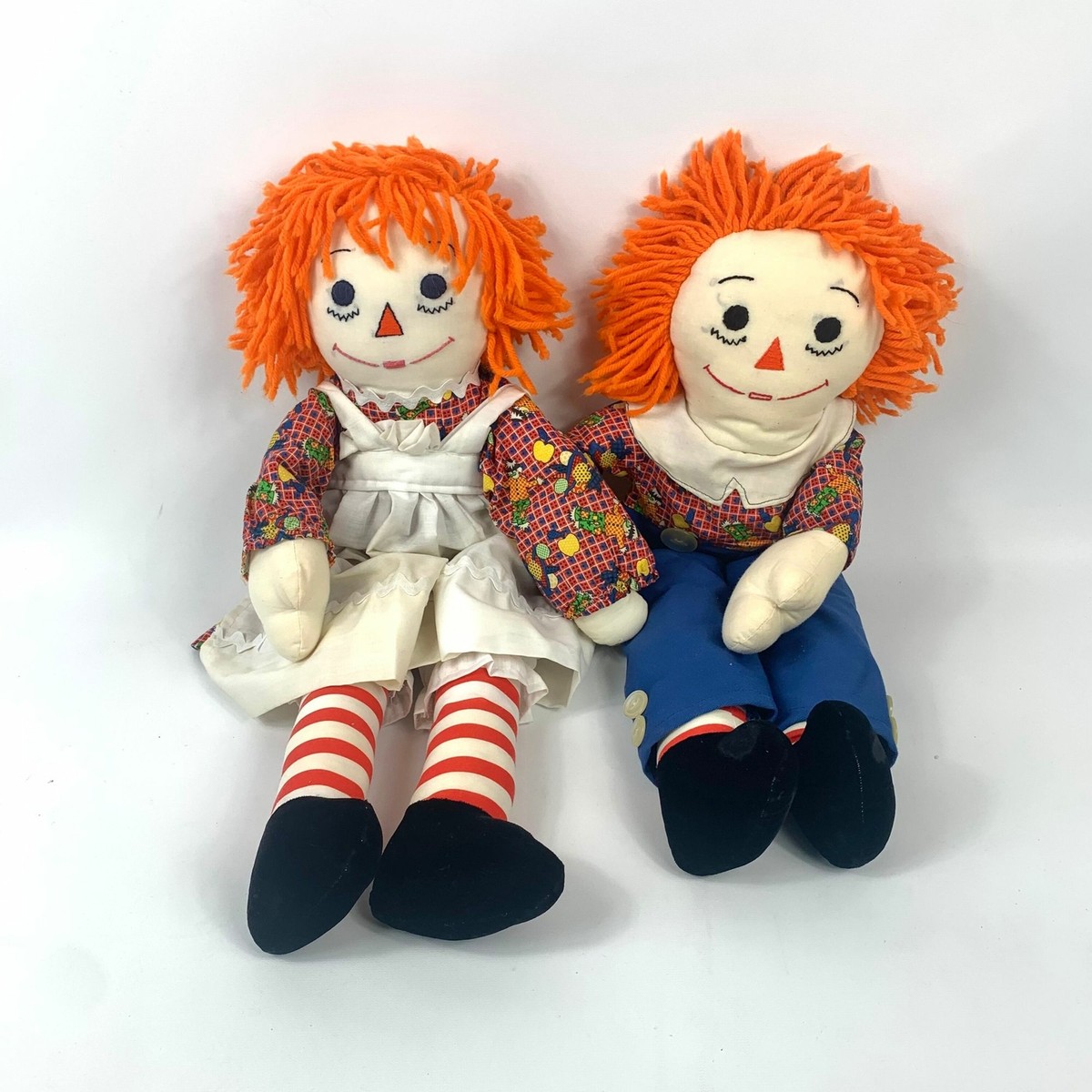 Large Handmade Raggedy Ann and Andy dolls 70s to 80s vintage | eBay