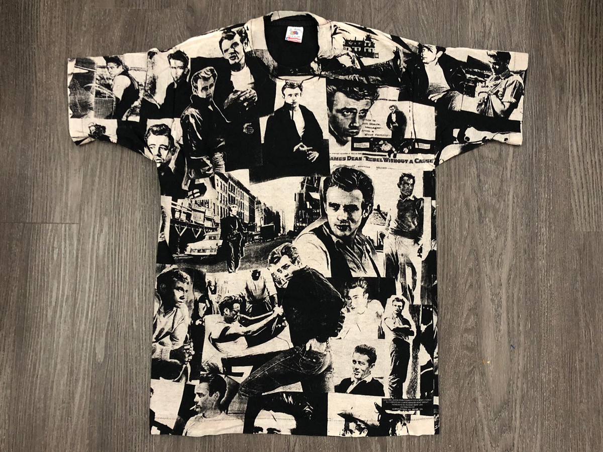 James Dean Vintage 1993 Single Stitch All Over Print T- Shirt Size