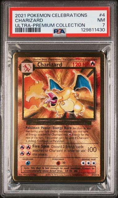 SEQUENTIAL PSA 7 SET Celebrations UPC Charizard 4 & Pikachu 58