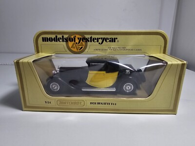 MATCHBOX MODELS OF YESTERYEAR 1:38 SCALE 1928 BUGATTI T44 BLACK