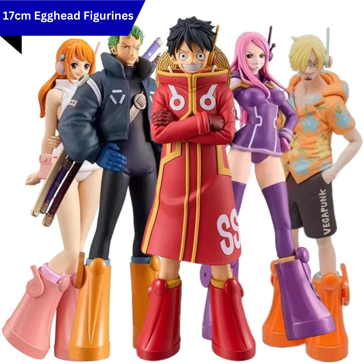 17cm One Piece Luffy, Zoro,Sanji and more Action Figures - Egghead