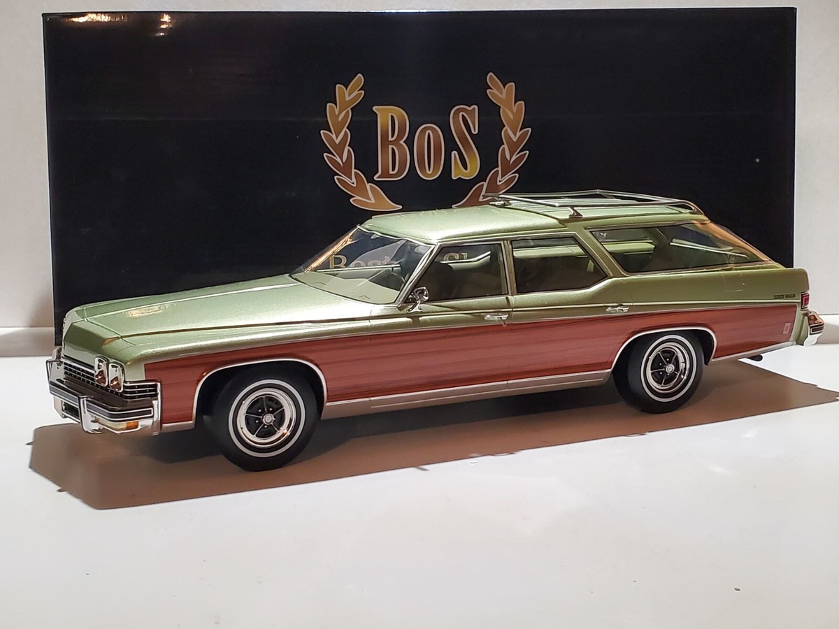 BOS Models 1974 Buick Estate Wagon 1:18 Scale Resin Car Green Wood