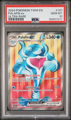 PSA 10 Palafin Ex Ultra Rare #193 2024 Pokemon TWM Masquerade