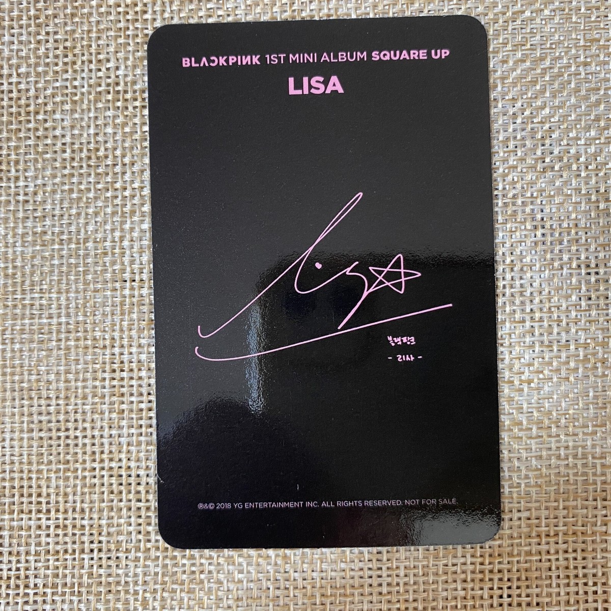 BLACKPINK LISA #4 [ SQUARE UP ] Official Photocard, 1st Mini Album