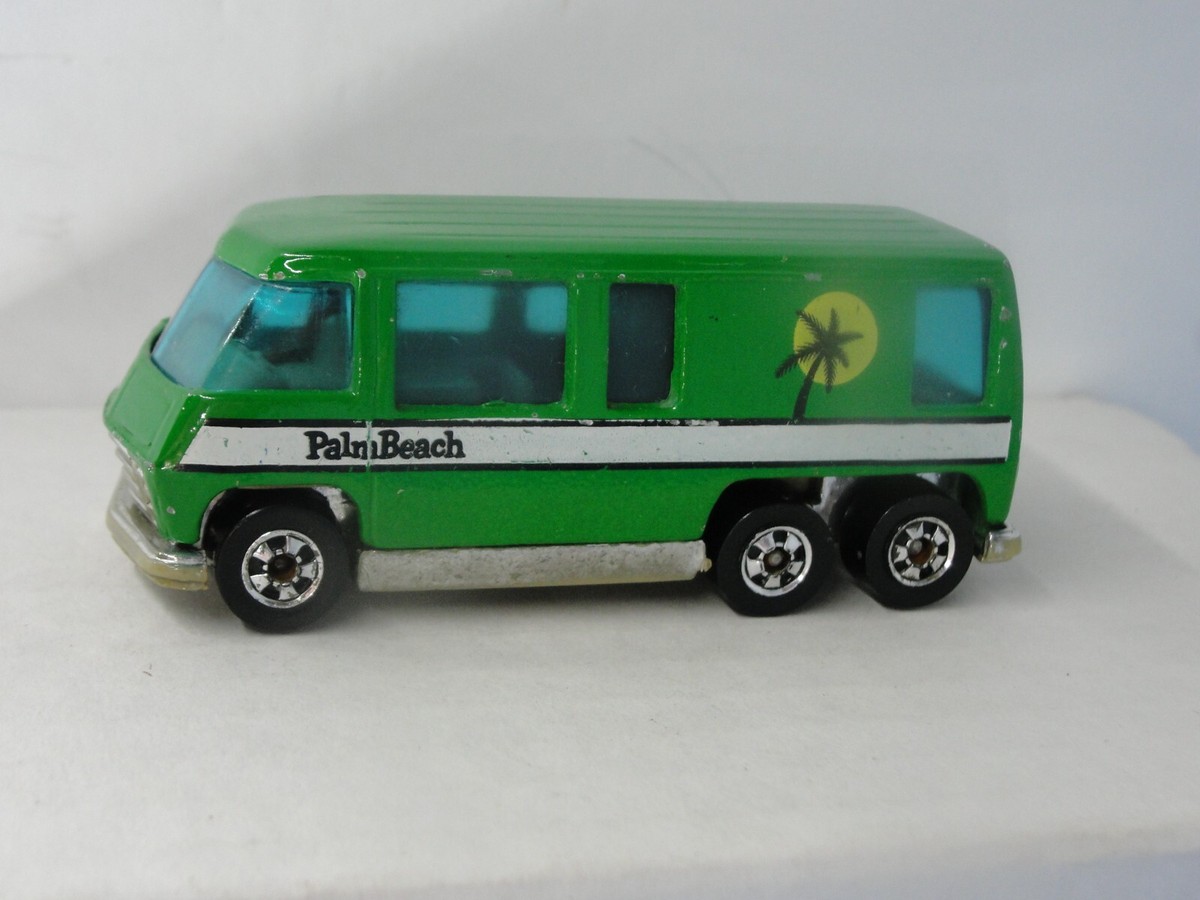 1975 Vintage Hot Wheels GMC Motor Home Green Palm Beach Diecast