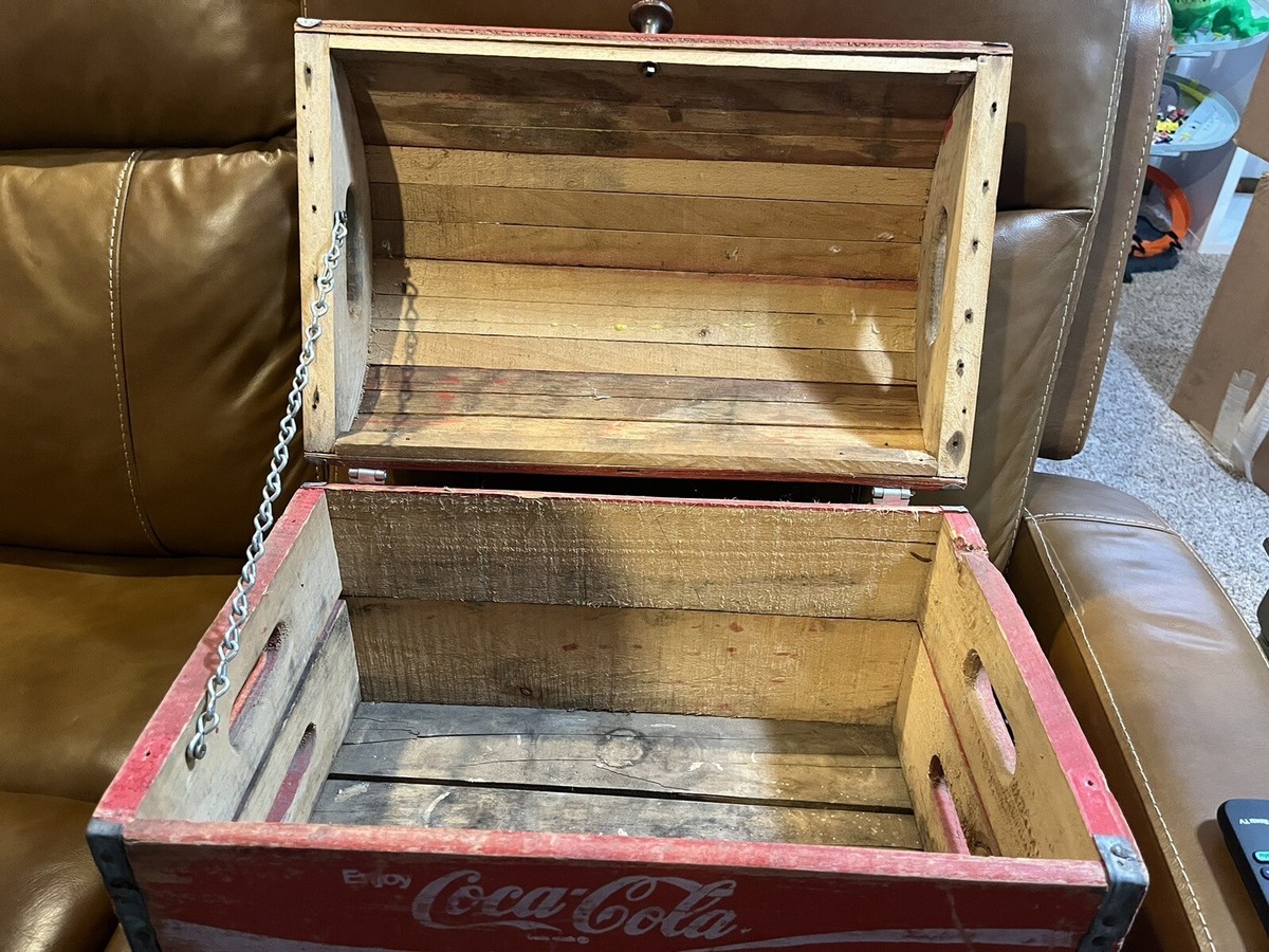 Vintage COCA COLA Wooden Treasure Chest Box Trunk Made From Coke