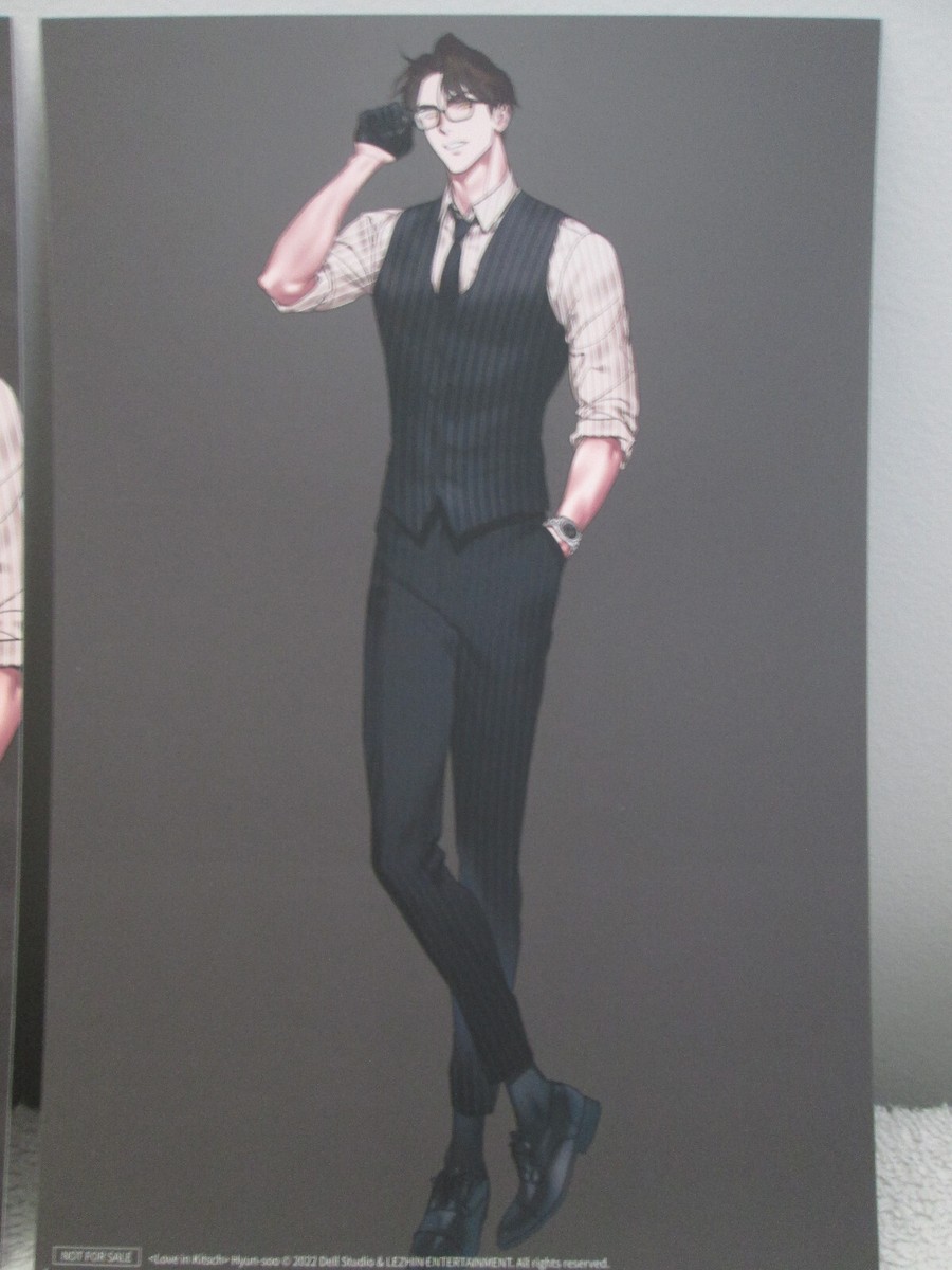 Rare Lezhin BLACK TIGER LOVE IN KITSCH PRINT CARDS Yaoi BL Korean