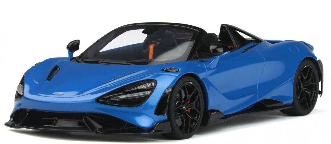 1/18 McLaren 765LT Spider 2021 (Amit Blue) Resin Model Car by GT