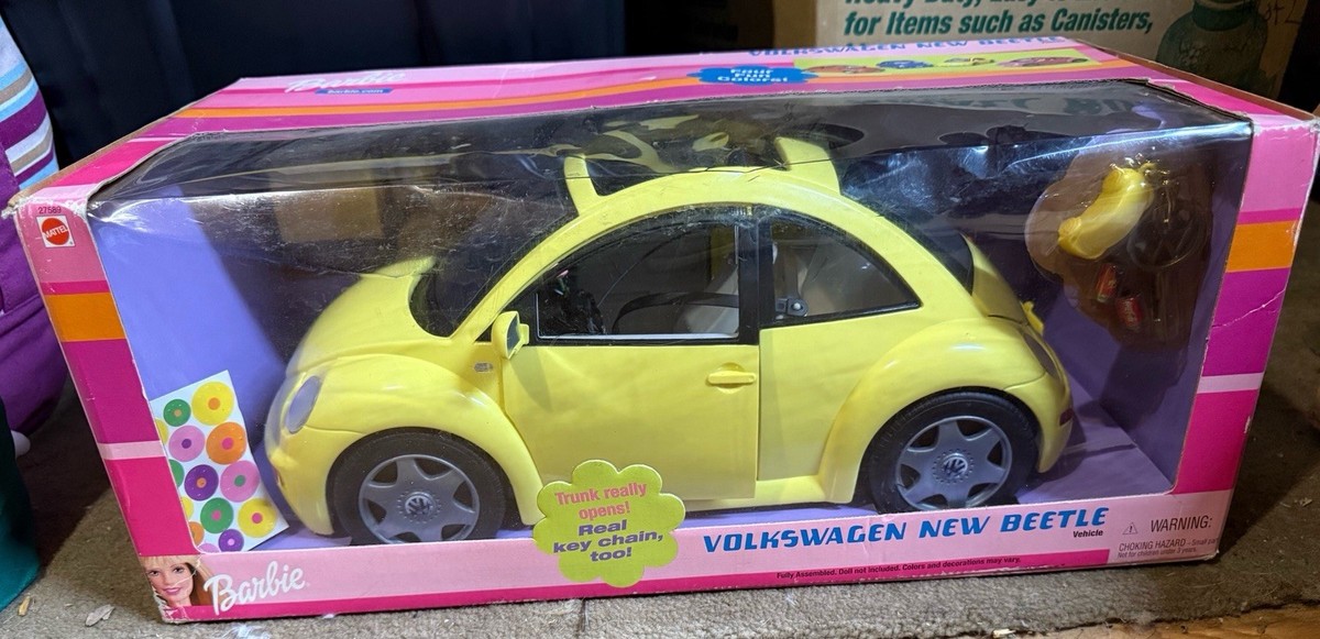 2000 Barbie VOLKSWAGEN Beetle Yellow VW Bug Mattel 27589 for sale
