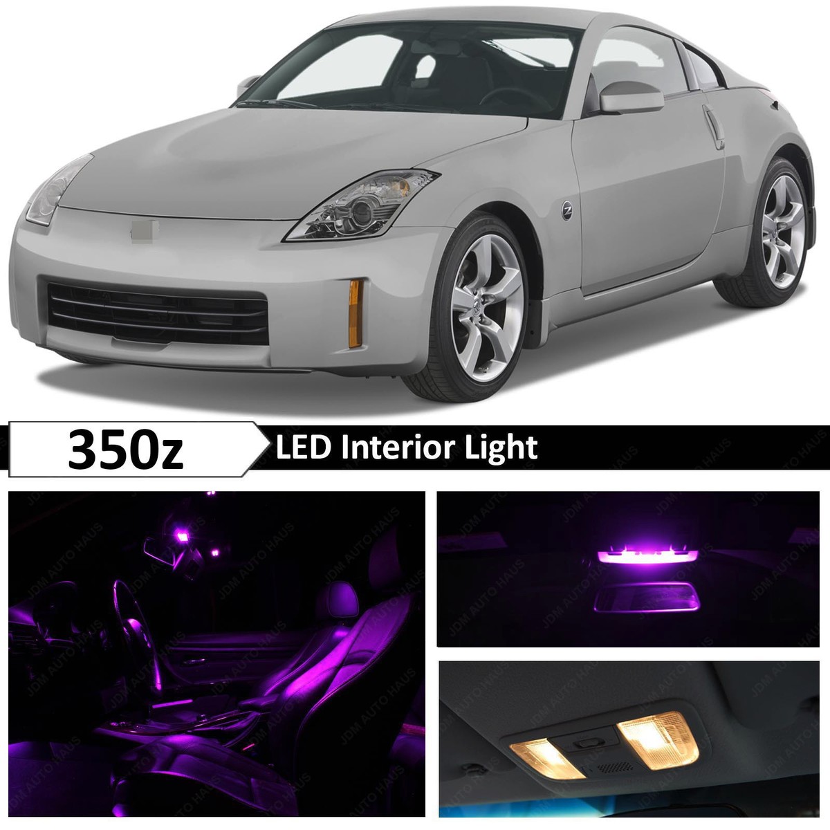 2003-2009 Nissan 350z Fairlady Z 9x Purple Interior LED Lights