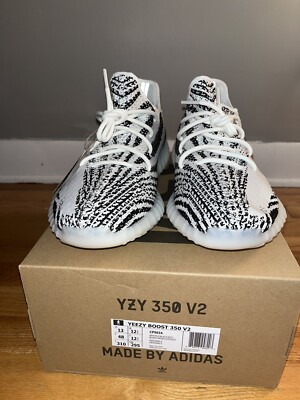 Adidas Yeezy Boost 350 V2 Zebra by Kanye West CP9654 Men's Size 13