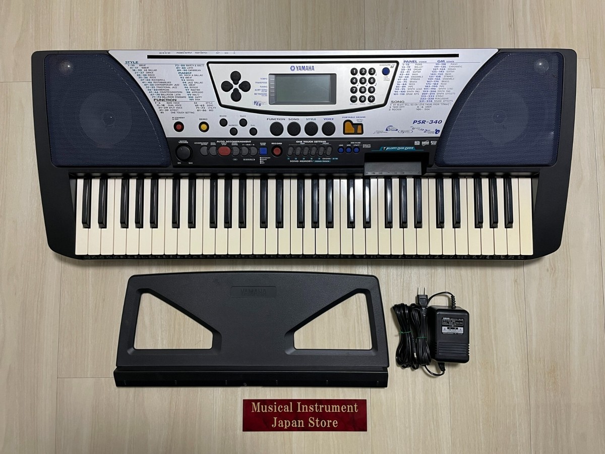 Yamaha PSR-340 Portatone Electronic Keyboard with Music Stand and