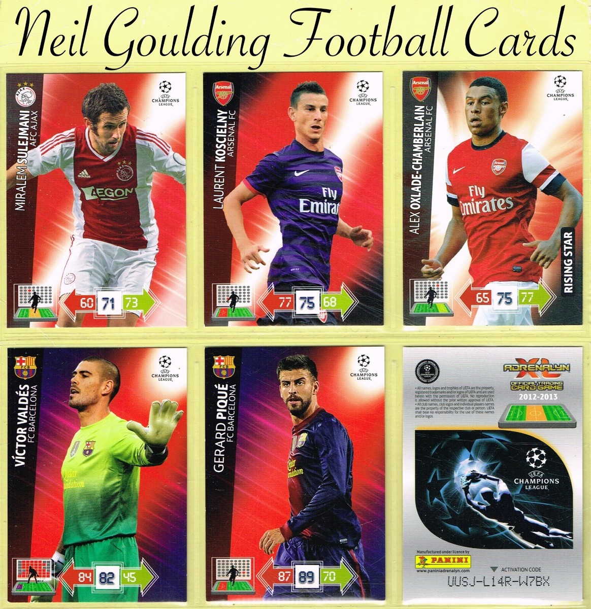 Panini Adrenalyn XL ☆ CHAMPIONS LEAGUE 2012-13 ☆ Football Cards