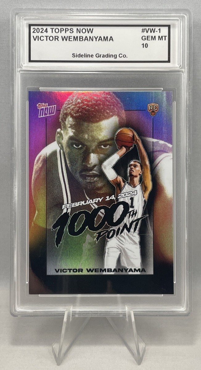 Victor Wembanyama Rookie Graded 10 Gem Mint 2024 Topps Now RC #VW1