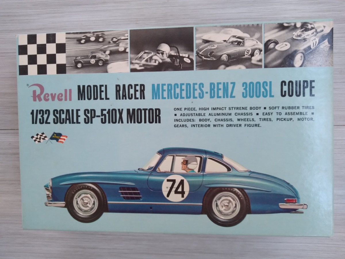 vintage Revell 1/32 MERCEDES BENZ 300 SL Model Racer Slot Car Kit