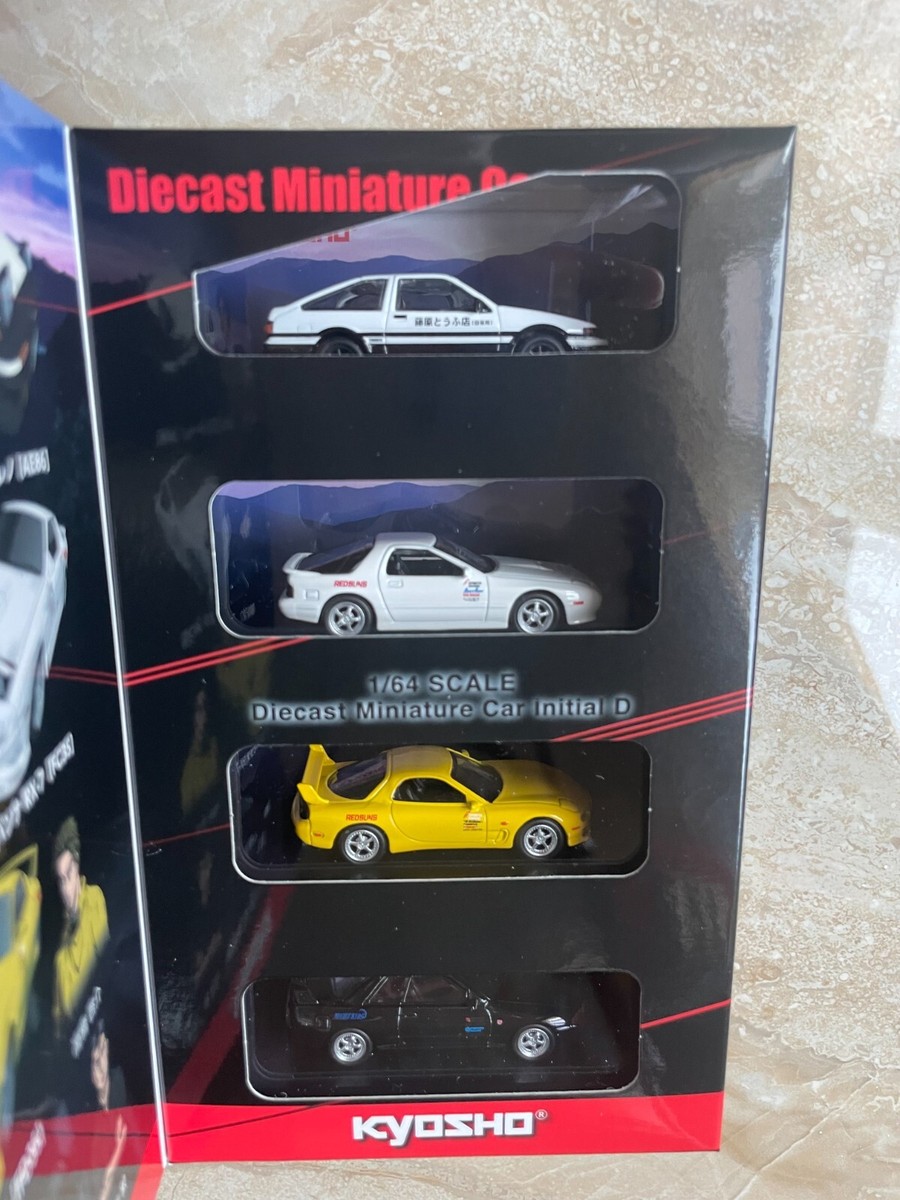 Kyosho 1:64 Initial D Movie Version Diecast 4-Car Set New - US