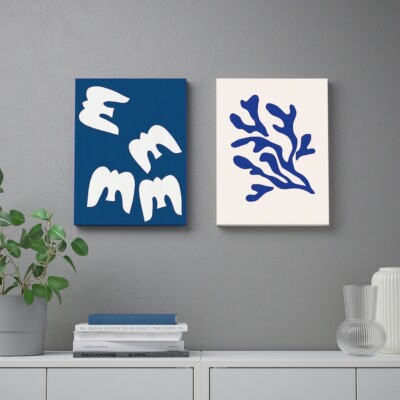IKEA PJÄTTERYD white birds Wall Art 30x40 cm Maja Gunnarsdottir