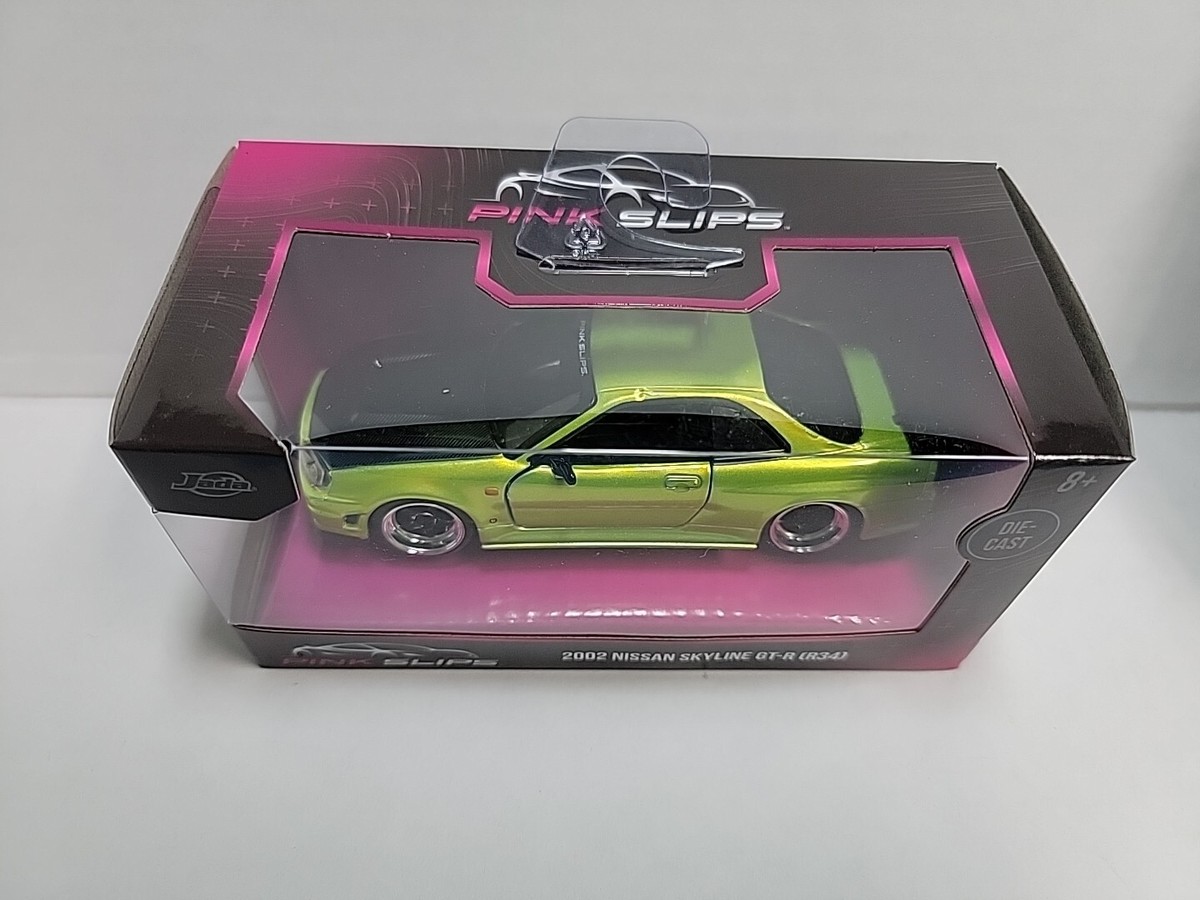 2024 Jada Pink Slips 2002 Nissan Skyline GT-R (R34) Green 1:32