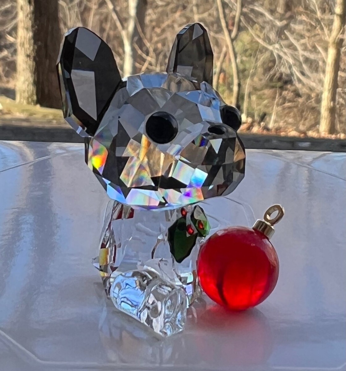 SWAROVSKI Crystal Holiday Cheers French Bulldog Figurine (#5625662