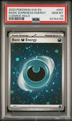 PSA 10 Gem Mint Darkness Energy Cosmos Holo 007 English Pokémon