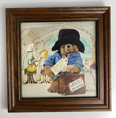 Paddington Bear Vintage Framed Wall Art Collectible | eBay