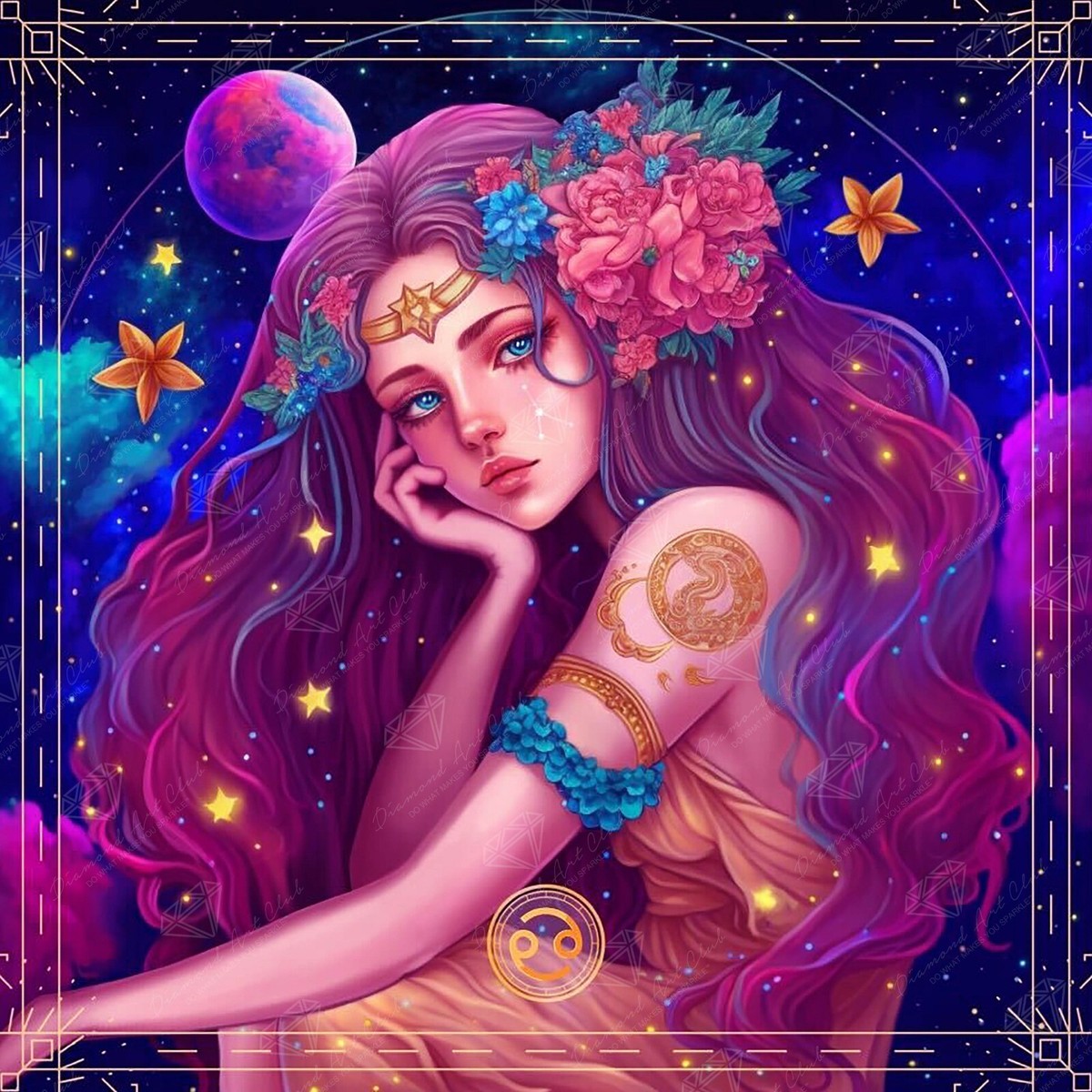 Diamond Art Club (DAC) Zodiac Cancer Square COMPLETED Ready to