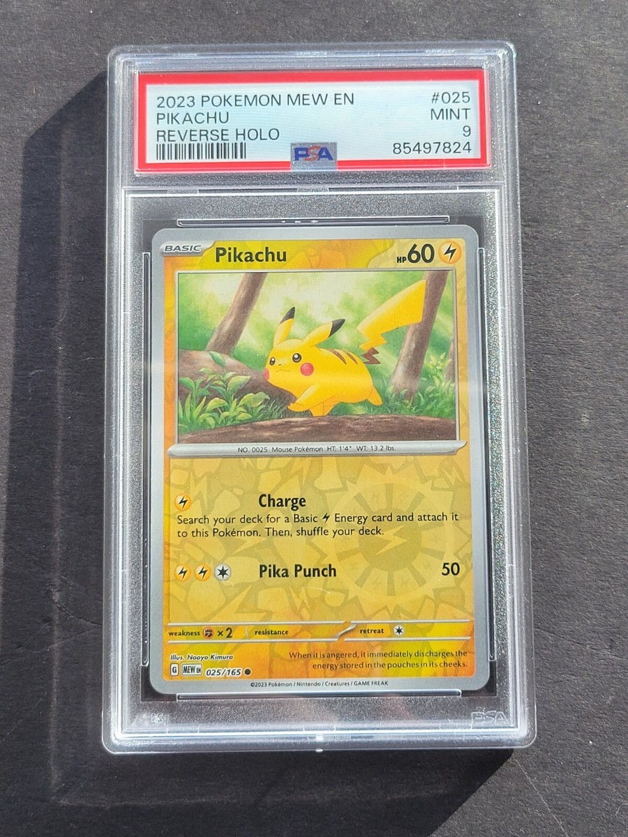 PSA 9 PIKACHU 025/165 - SCARLET & VIOLET 151 REVERSE HOLO ENGLISH