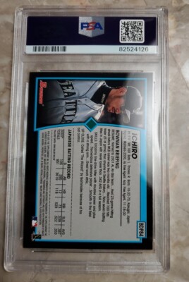 PSA 9 2001 Bowman Draft Picks Ichiro Suzuki Rookie RC Card # 84