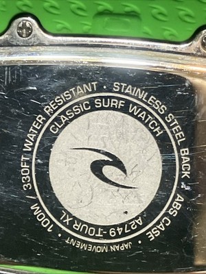 Rip Curl A2749 Tour XLClassic Surf Watch - Black & Chartreuse,100m