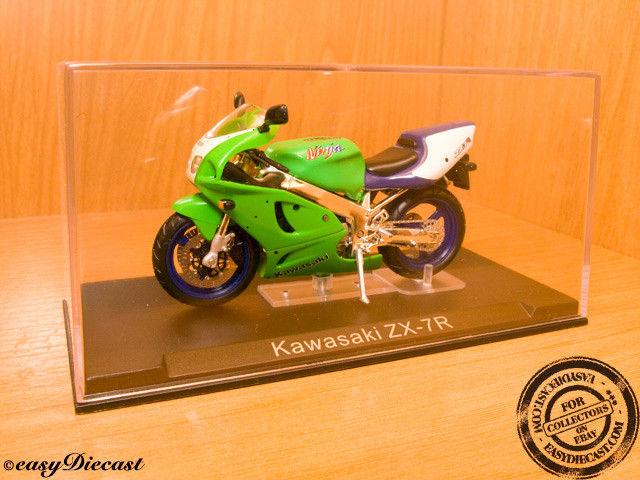 KAWASAKI ZX7R ZX-7R NINJA GREEN-BLACK 1/24 RARE | eBay