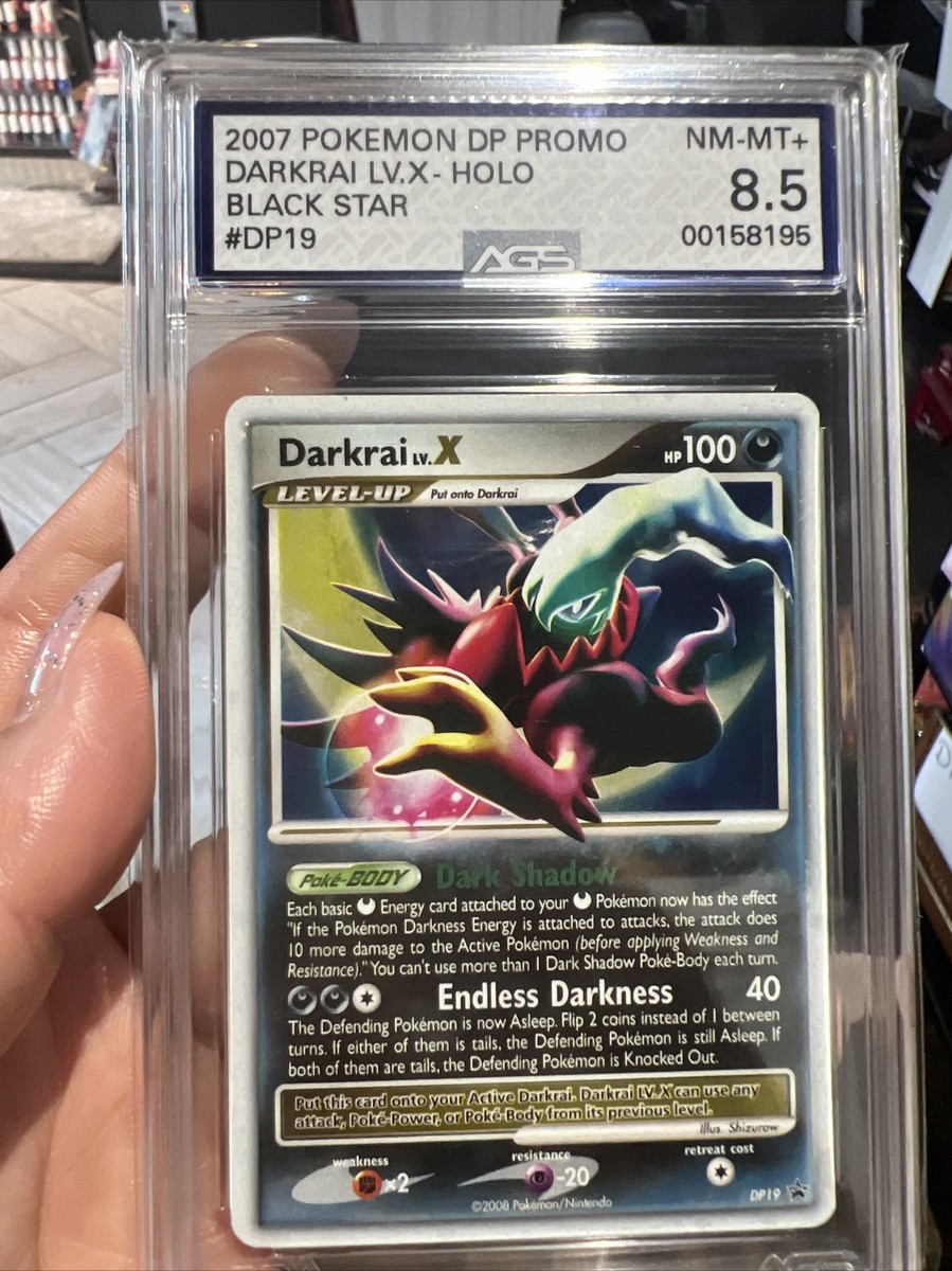 2008 Pokémon Darkrai Lv.X DP19 DP Promo HOLO Black Star Graded AGS