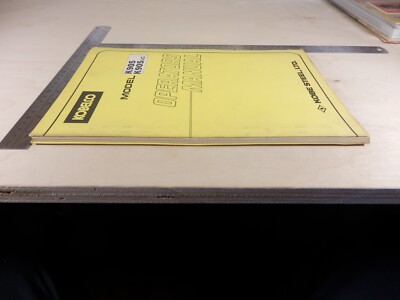 Kobe Steel Kobelco Operators Manual Model K905lc BIS | eBay