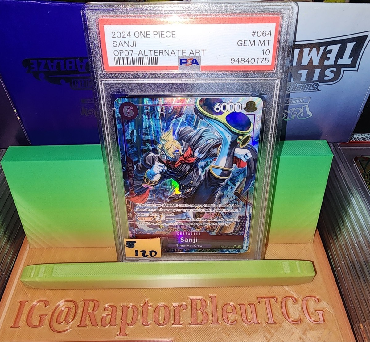 PSA 10 Sanji Parallel SR One Piece Card Game ENGLISH OP07-064 | eBay