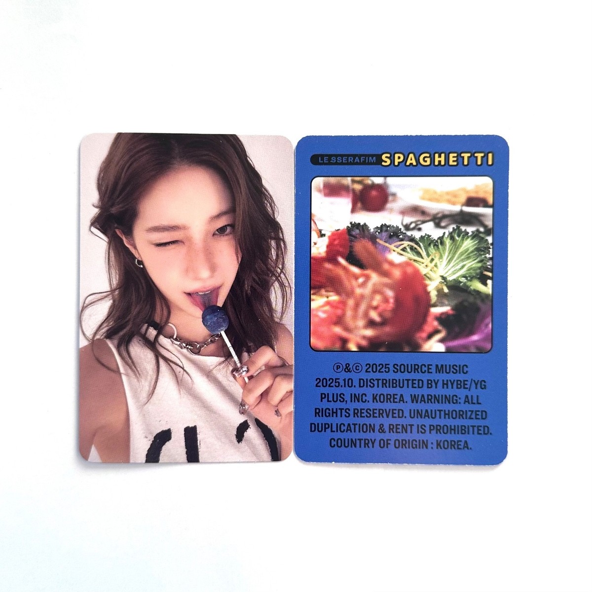 LE SSERAFIM] Spaghetti / Compact version Photocard PC set Chaewon