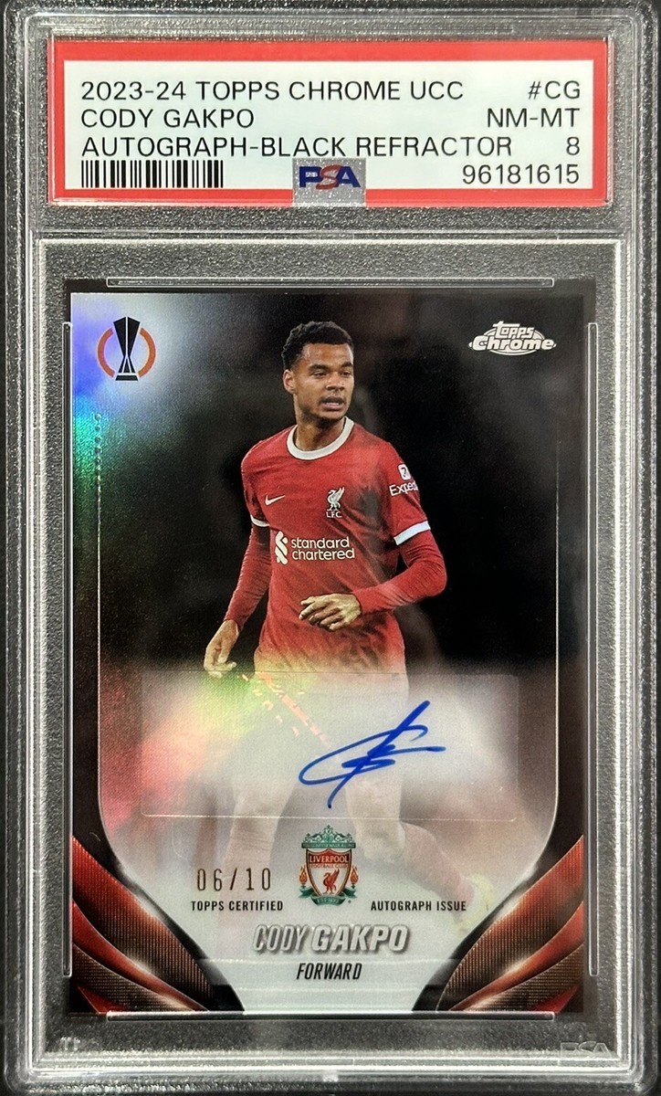 2023-24 Topps Chrome UEFA Club Competitions Cody Gakpo Auto Black