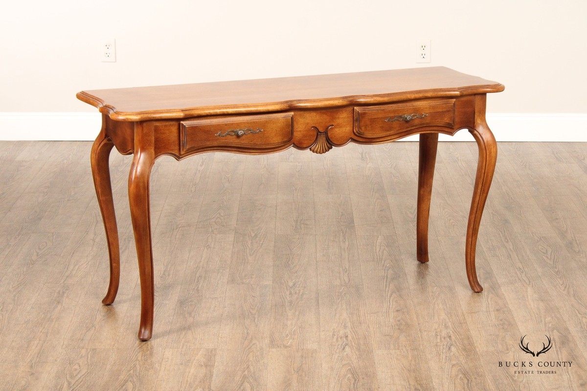 Ethan Allen 'Country French' Two-Drawer Console Table | eBay