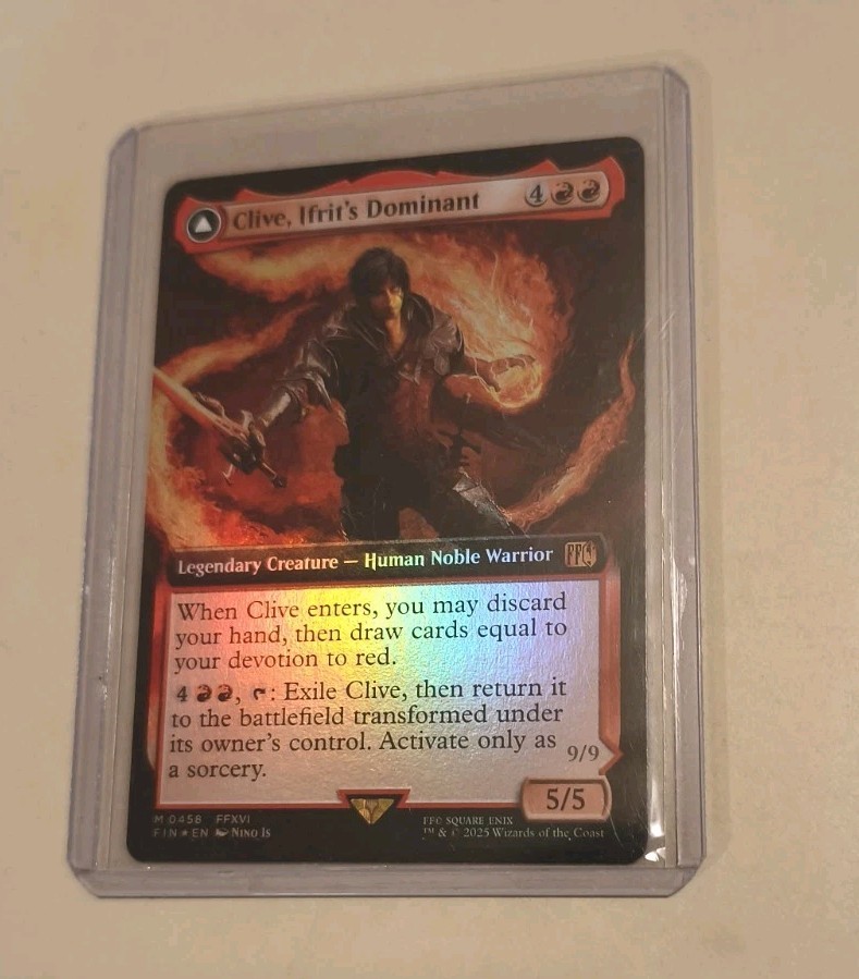 FOIL Clive, Ifrit's Dominant MTG Final Fantasy *EXTENDED ART