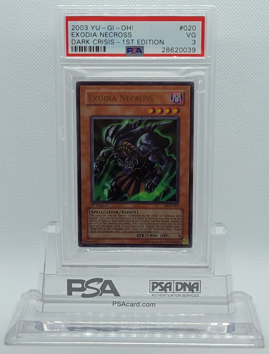 YUGIOH 1ST ED DCR-020 EXODIA NECROSS ULTRA RARE HOLO FOIL PSA 3 VG