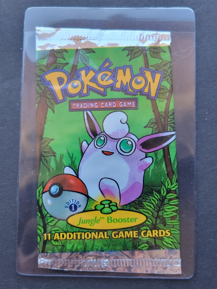 Pokemon 1ST EDITION JUNGLE SET BOOSTER PACK WRAPPER - NO CARDS